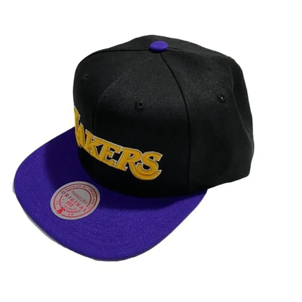 Mitchell & Ness NBA Core L.A. Lakers Snapback Baseball Cap Adjustable
